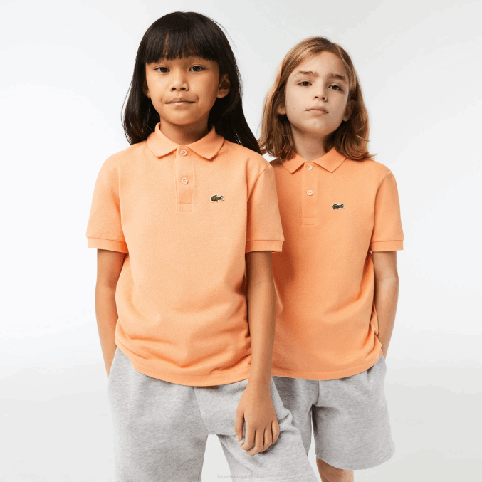 naranja claro heb VVL0A3123 niños Lacoste polo de petit piqué regular fit