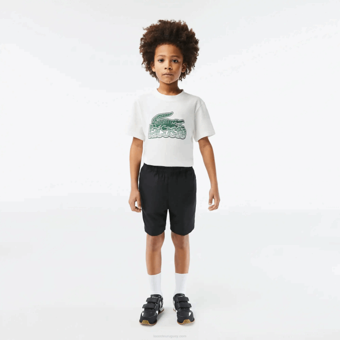 negro 031 VVL0A3075 niños Lacoste pantalones cortos de deporte de diamantes