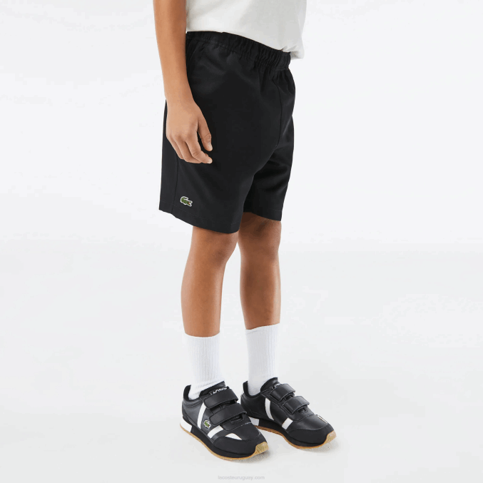 negro 031 VVL0A3075 niños Lacoste pantalones cortos de deporte de diamantes