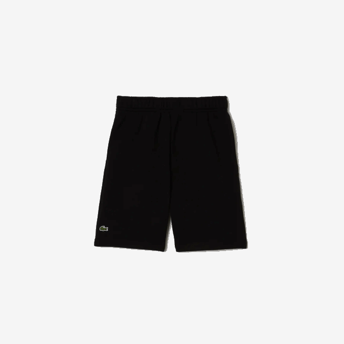 negro 031 VVL0A3099 niños Lacoste shorts de felpa de algodón orgánico peinado