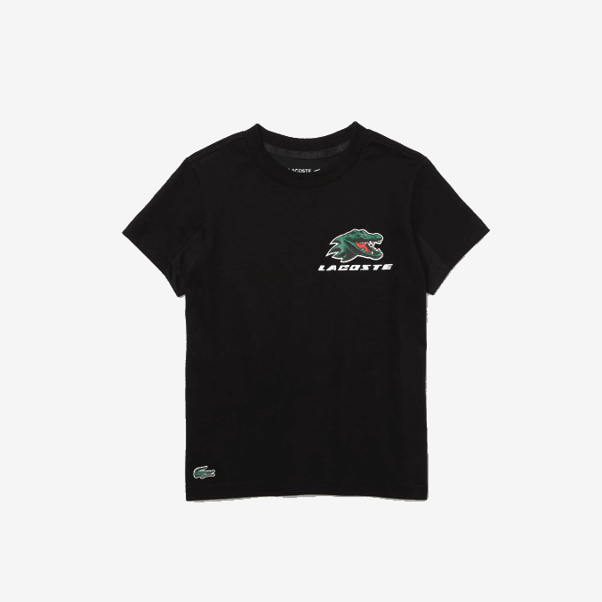 negro 031 VVL0A3170 Niños Lacoste playera de tenis sport jersey