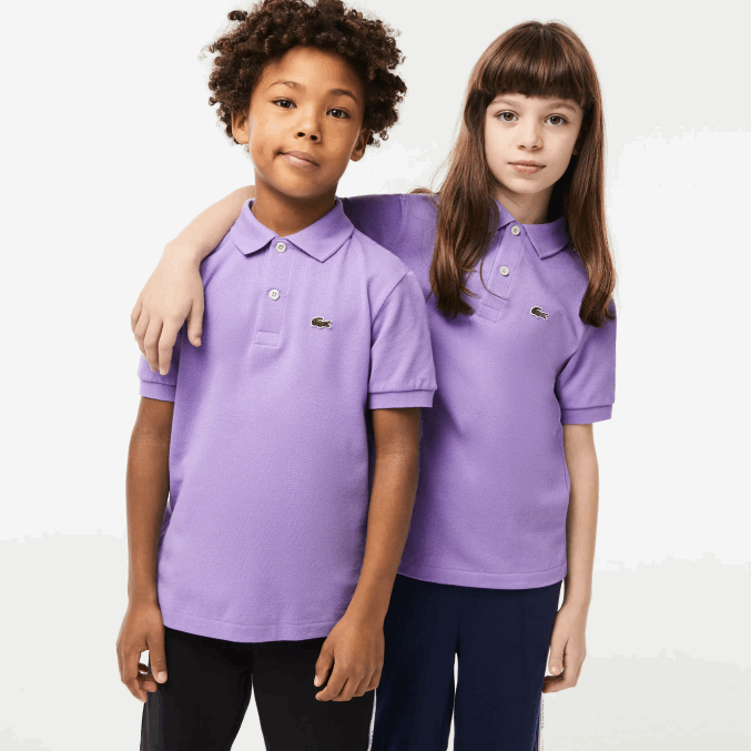 púrpura gfu VVL0A3181 niños Lacoste polo de petit piqué regular fit