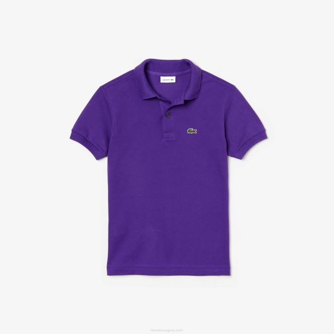 qlt púrpura VVL0A3173 niños Lacoste polo de petit piqué regular fit