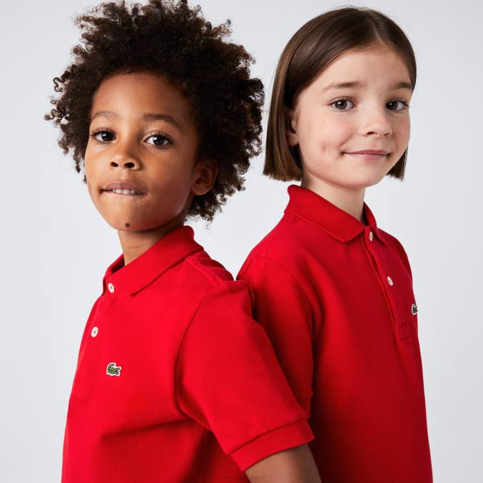 rojo 240 VVL0A3135 niños Lacoste polo de petit piqué regular fit