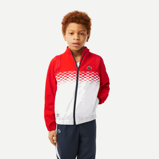 rojo blanco azul cf1 VVL0A3043 Niños Lacoste conjunto jogger tennis x daniil medvedev