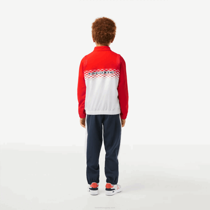 rojo blanco azul cf1 VVL0A3043 Niños Lacoste conjunto jogger tennis x daniil medvedev