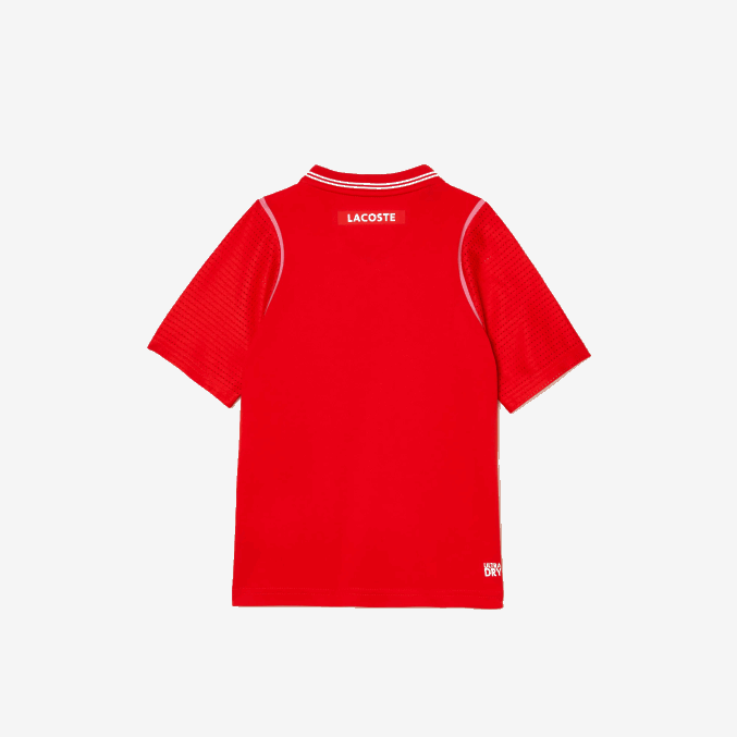 rojo s5h VVL0A3012 Niños Lacoste polo ultra seco tennis x daniil medvedev