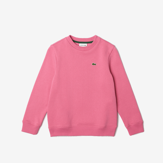 rosa 2r3 VVL0A3051 niños Lacoste sudadera de franela de algodón orgánico