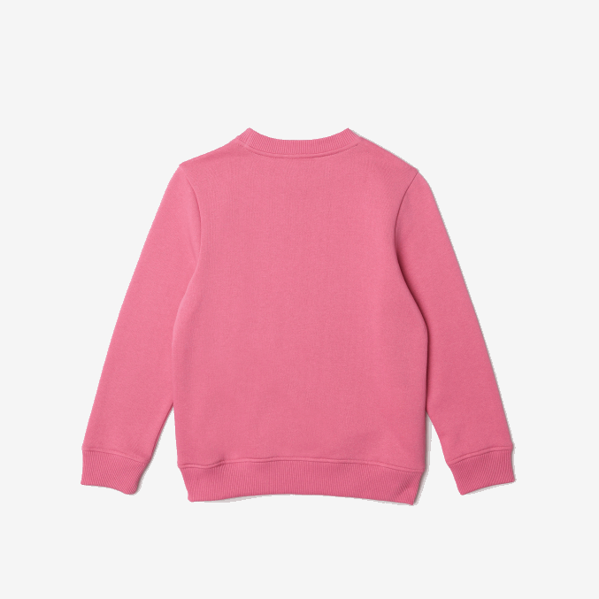 rosa 2r3 VVL0A3051 niños Lacoste sudadera de franela de algodón orgánico
