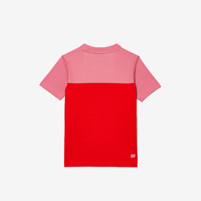 rosa rojo azul c1y VVL0A3004 Niños Lacoste camiseta de tenis x daniil medvedev