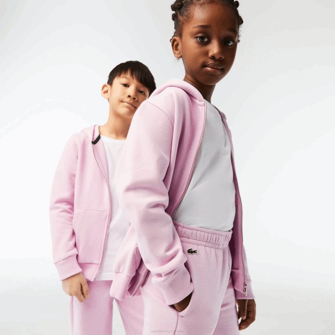 rosa z4h VVL0A3212 niños Lacoste pantalones de chándal con diseño colour block