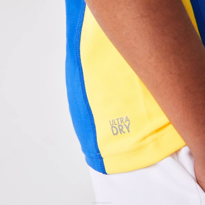 verde azul amarillo y31 VVL0A3169 Niños Lacoste polo de tenis sport regular fit con detalle de malla