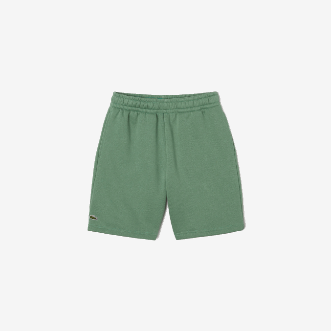 verde caqui kx5 VVL0A3098 niños Lacoste shorts de felpa de algodón orgánico peinado