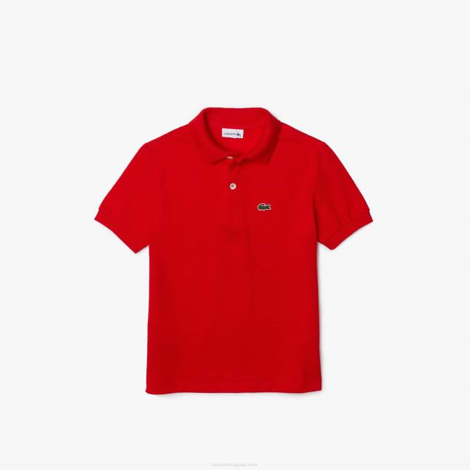 wtu rojo VVL0A3171 niños Lacoste polo de petit piqué regular fit