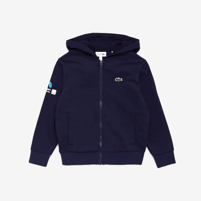 azul marino 166 VVL0A3257 niños Lacoste sudadera miami abierta con capucha