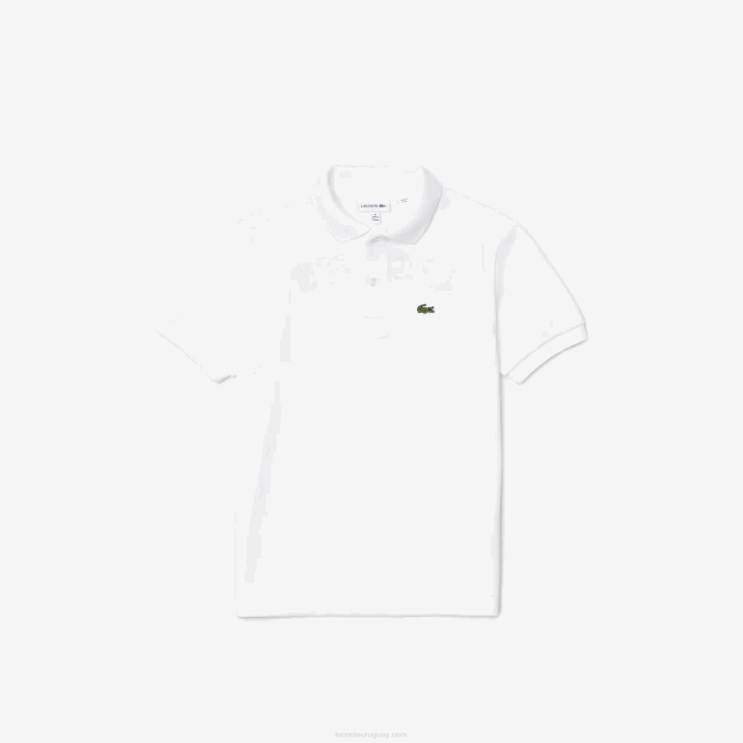 blanco rojo b6c VVL0A2964 niños Lacoste polo de piqué de algodón con letras heritage
