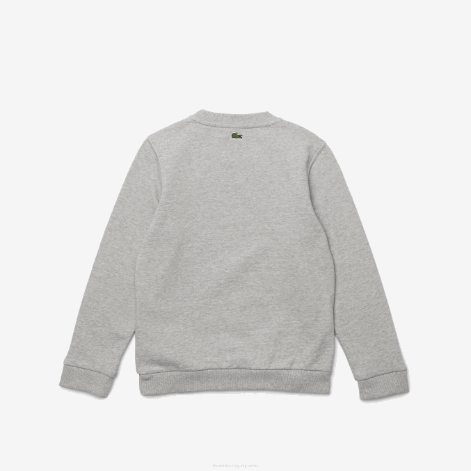 gris chino blanco w9d VVL0A3244 niños Lacoste sudadera con estampado de cocodrilo