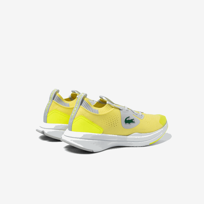 amarillo/gris claro 382 VVL0A3313 juniors Lacoste tenis run spin de tejido de punto
