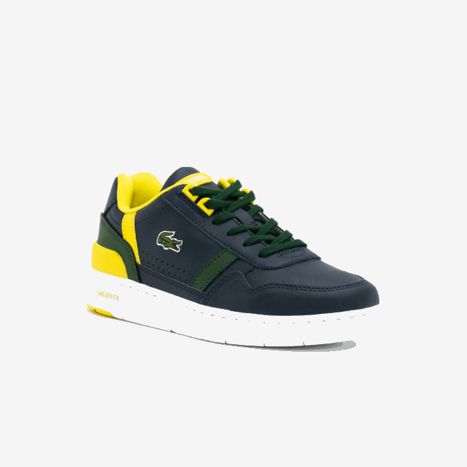 azul marino y verde 2s3 VVL0A3315 juniors Lacoste tenis sintéticos con clip en T