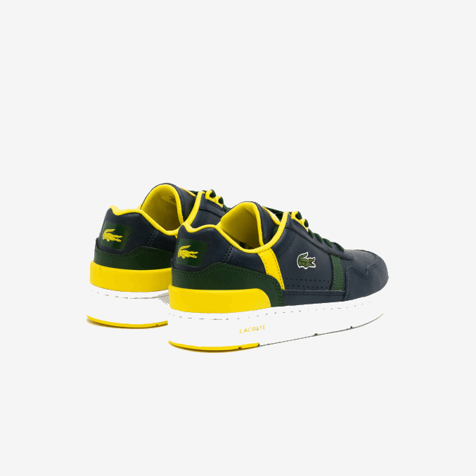 azul marino y verde 2s3 VVL0A3315 juniors Lacoste tenis sintéticos con clip en T