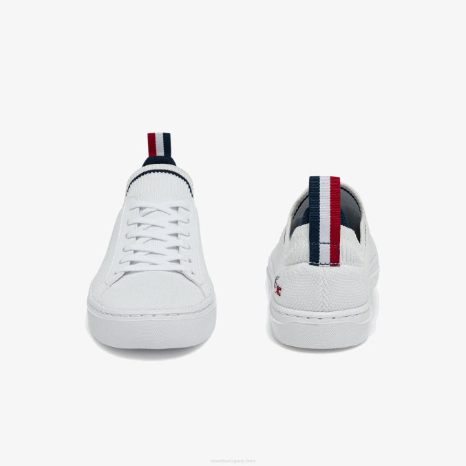 blanco/azul marino y rojo 407 VVL0A3317 juniors Lacoste tenis la piquee textil tricolor