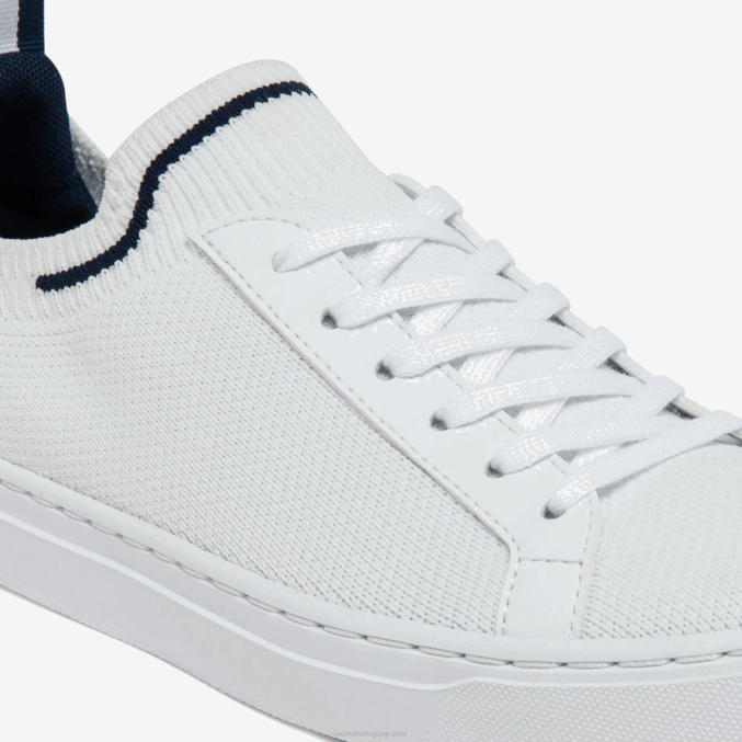 blanco/azul marino y rojo 407 VVL0A3317 juniors Lacoste tenis la piquee textil tricolor