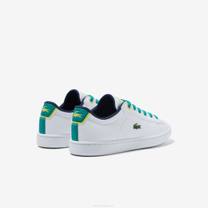 blanco/verde 082 VVL0A3331 juniors Lacoste zapatillas sintéticas carnaby