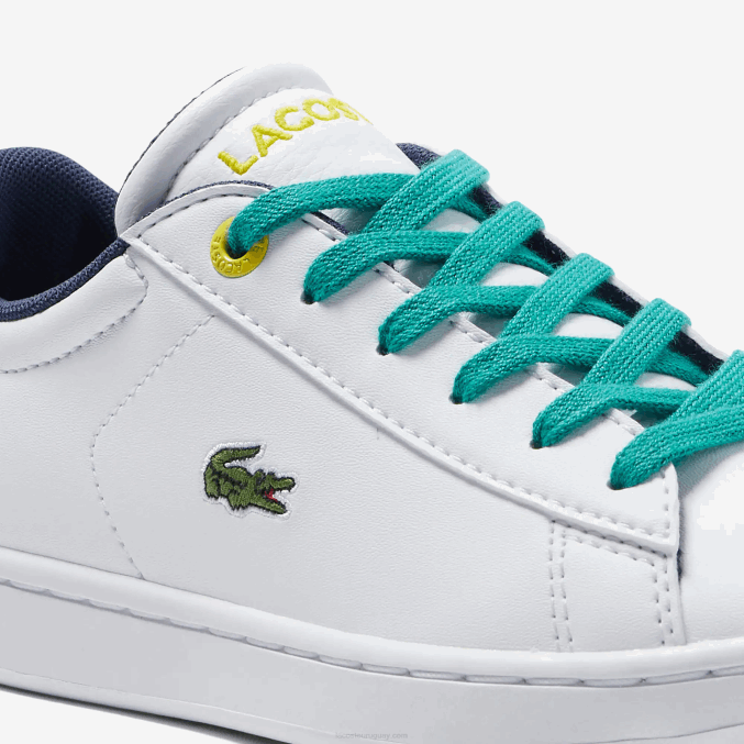 blanco/verde 082 VVL0A3331 juniors Lacoste zapatillas sintéticas carnaby