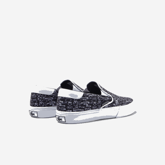blanco y negro 312 VVL0A3322 juniors Lacoste saltar servir textil sin cordones