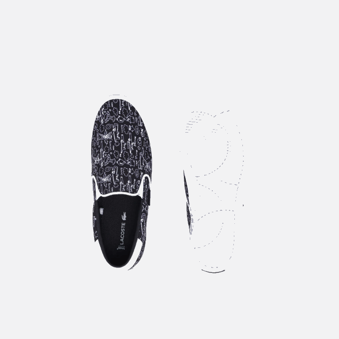 blanco y negro 312 VVL0A3322 juniors Lacoste saltar servir textil sin cordones