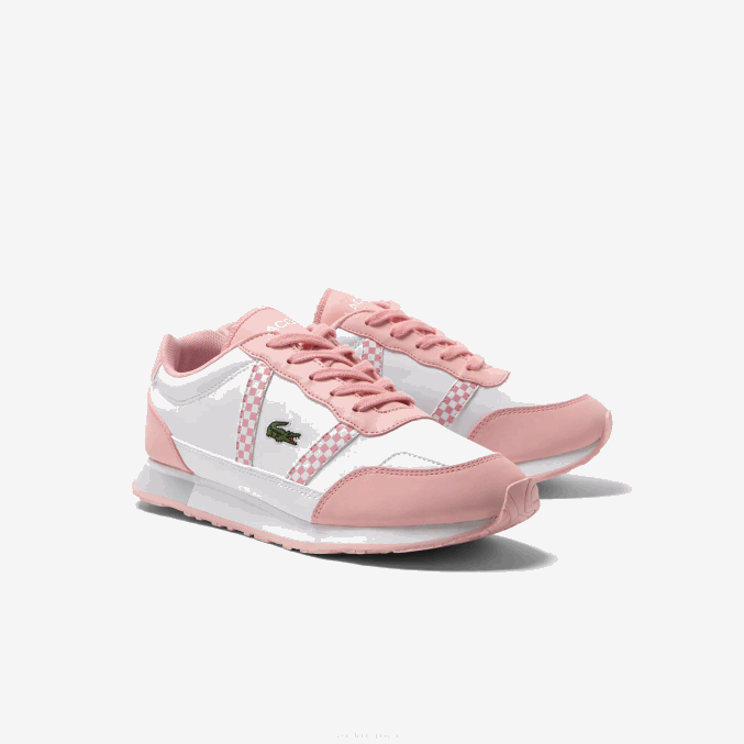 blanco y rosa b53 VVL0A3311 juniors Lacoste tenis sintéticos Partner