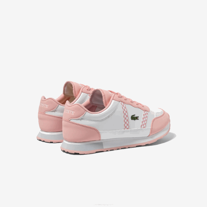 blanco y rosa b53 VVL0A3311 juniors Lacoste tenis sintéticos Partner