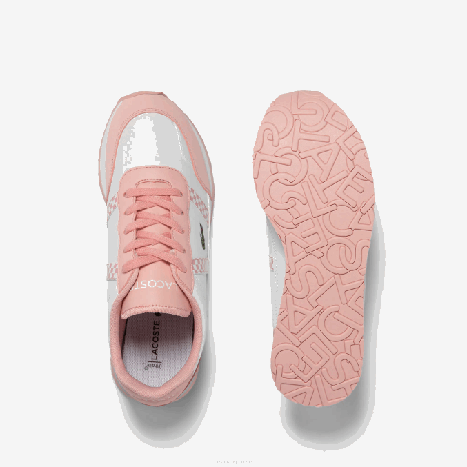 blanco y rosa b53 VVL0A3311 juniors Lacoste tenis sintéticos Partner