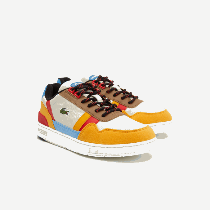 blanquecino y amarillo ht3 VVL0A3334 juniors Lacoste zapatos al aire libre sintéticos de invierno t-clip