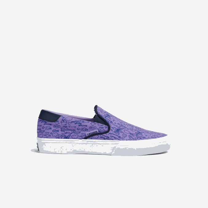 morado blanco 84x VVL0A3323 juniors Lacoste saltar servir textil sin cordones