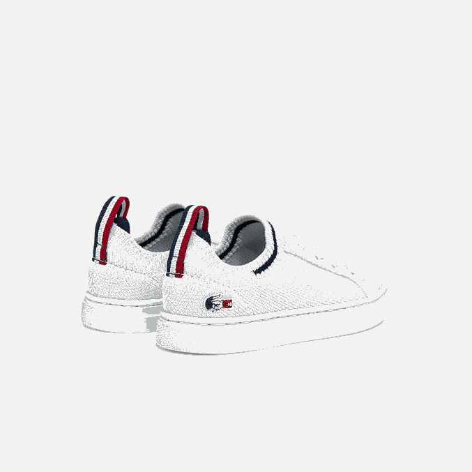 blanco/azul marino y rojo 407 VVL0A2994 infantes Lacoste tenis la piquee textil tricolor