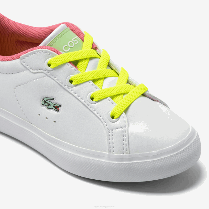 blanco/verde 082 VVL0A2931 infantes Lacoste tenis powercourt sintéticos color pop