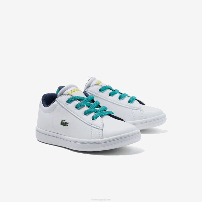 blanco/verde 082 VVL0A2985 infantes Lacoste zapatillas sintéticas carnaby