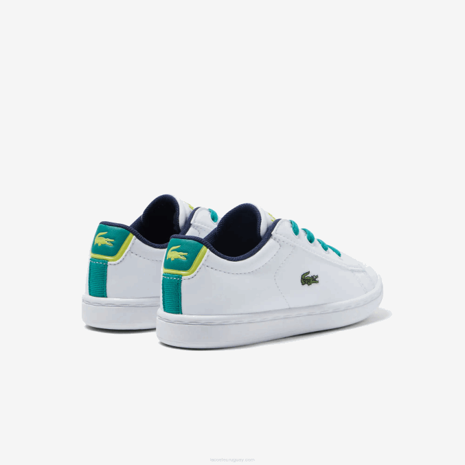 blanco/verde 082 VVL0A2985 infantes Lacoste zapatillas sintéticas carnaby