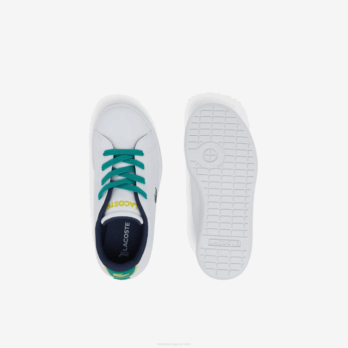 blanco/verde 082 VVL0A2985 infantes Lacoste zapatillas sintéticas carnaby