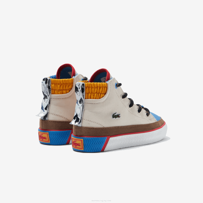 blanquecino y amarillo ht3 VVL0A2986 infantes Lacoste gripshot invierno mid textil zapatos al aire libre