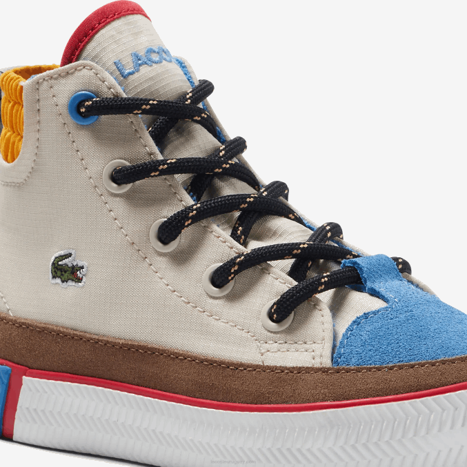 blanquecino y amarillo ht3 VVL0A2986 infantes Lacoste gripshot invierno mid textil zapatos al aire libre