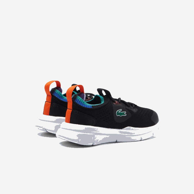negro azul 011 VVL0A2981 infantes Lacoste tenis run spin knit textil color contraste