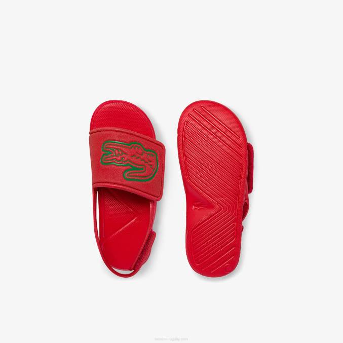 rojo verde t2q VVL0A2971 infantes Lacoste chanclas sintéticas con correa l.30