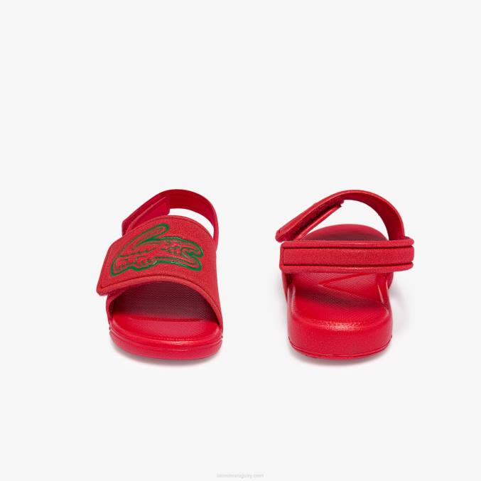 rojo verde t2q VVL0A2971 infantes Lacoste chanclas sintéticas con correa l.30