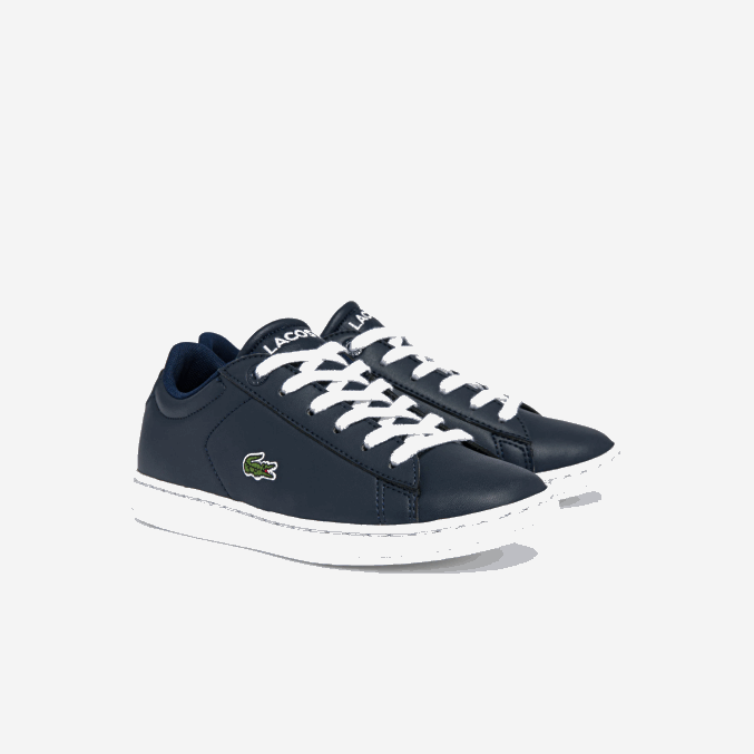 azul marino y blanco 092 VVL0A3256 niños Lacoste zapatillas carnaby sintéticas en contraste de color