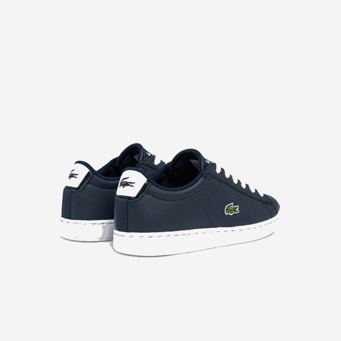 azul marino y blanco 092 VVL0A3256 niños Lacoste zapatillas carnaby sintéticas en contraste de color