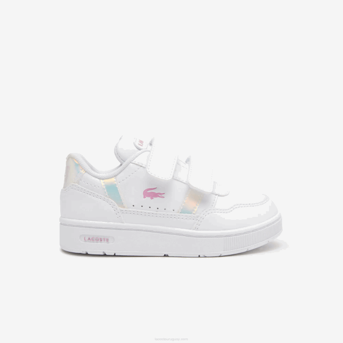blanco 21g VVL0A2938 infantes Lacoste tenis sintéticos con clip en T