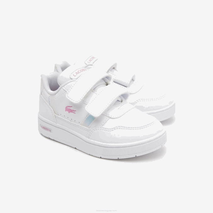 blanco 21g VVL0A2938 infantes Lacoste tenis sintéticos con clip en T