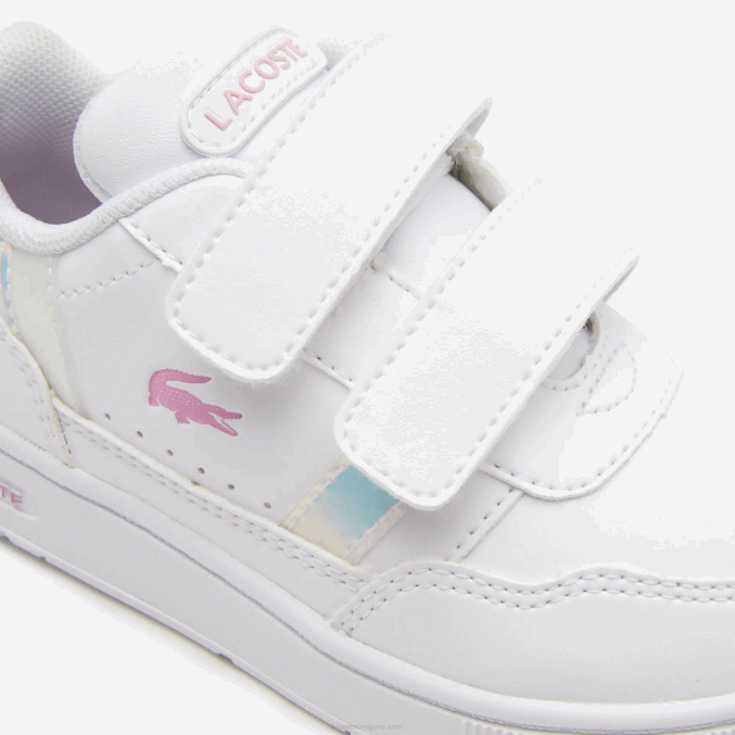 blanco 21g VVL0A2938 infantes Lacoste tenis sintéticos con clip en T
